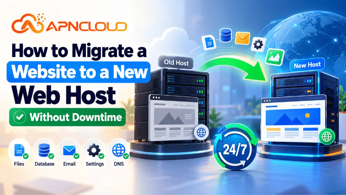 How to migrate a website to a new web host without downtime – APNCloud website migration guide