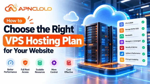 APNCloud VPS Hosting Guide – How to Choose the Right VPS Hosting Plan for Your Website Based on CPU, RAM, NVMe Storage, Performance, Security, and Scalability.