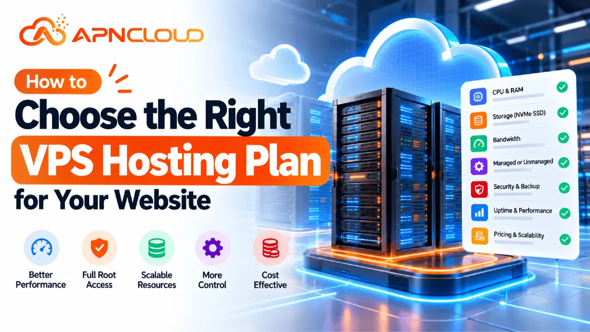 APNCloud VPS Hosting Guide – How to Choose the Right VPS Hosting Plan for Your Website Based on CPU, RAM, NVMe Storage, Performance, Security, and Scalability.